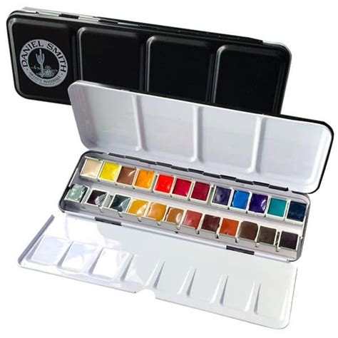 daniel smith watercolor half pan metal box set|daniel smith watercolor paint sets.